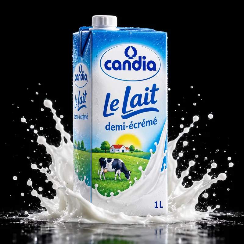 Lait demi-écrémé Candia