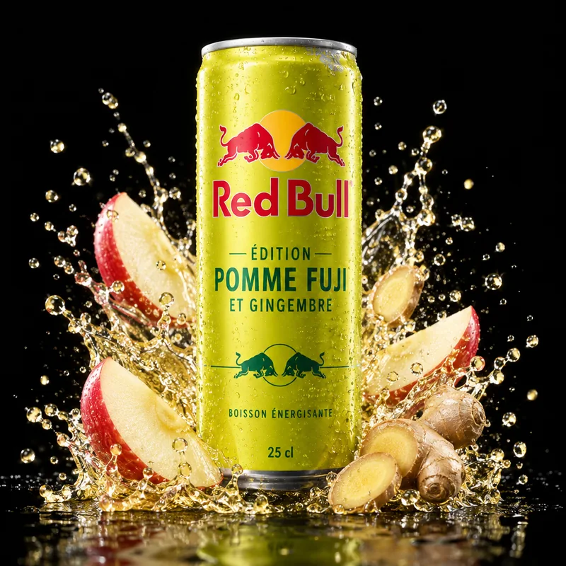 Red Bull Pomme Fuji et gingembre